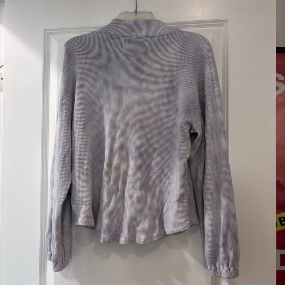Madewell MWL Waffle Half-Zip Shirttail Sweatshirt in Tie-Dye - Picture 11 of 11